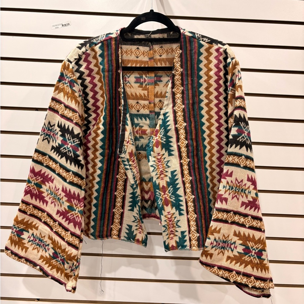 Colorful Geometric Pattern Cardigan - Picture 9 of 13